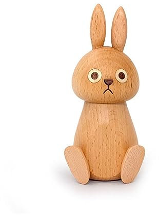 Porta stuzzicadenti Scatola di stuzzicadenti in legno Tavolo da pranzo a forma di animale carino a forma di coniglio Piccoli ornamenti creativi Dispenser per stuzzicadenti con coperchio