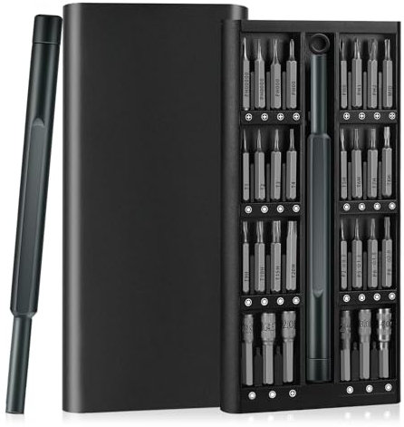Ledebouk 63 IN 1 Feinmechaniker Schraubendreher Set, Präzisionsschraubendreher, Feinschraubendreher Set, für Laptop, Phone, PC, MacBook, Tablet, Computer, PS5, PS4, Elektronik, Brillen, Uhren