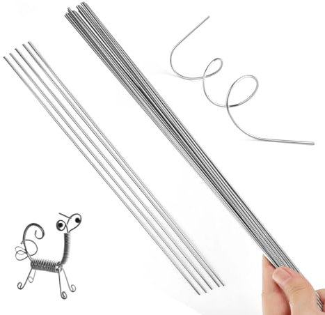 30 fili a molla in acciaio inox, per fai da te, modellismo, accessori per la pesca e progetti artigianali (2 mm x 400 mm)