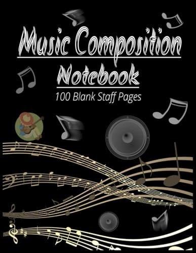 Music Notebook: Blank 100 Sheet Music Manuscript Paper for Musicians, Songwriters & Students: Music Journal | Music Sheet Folder | Moleskine Music Notebook