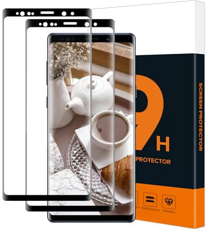 Cable Leader Verre Trempé pour Samsung Galaxy Note 9, 2 pièces 3D Couverture Complète protection écran, à l'épreuve des bulles, Haute définition, Ultra HD Claire Samsung Galaxy Note 9 vitre protection