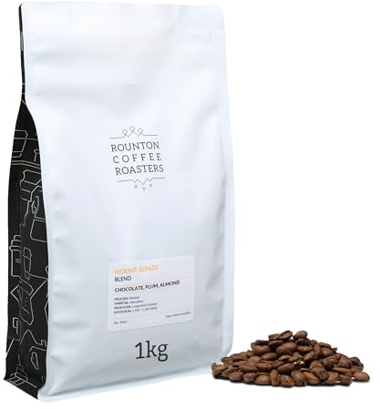 Rounton Coffee Mount Sunzu - Single Origin Zambian Medium Roast Coffee Beans for Espresso & Filter - 1kg