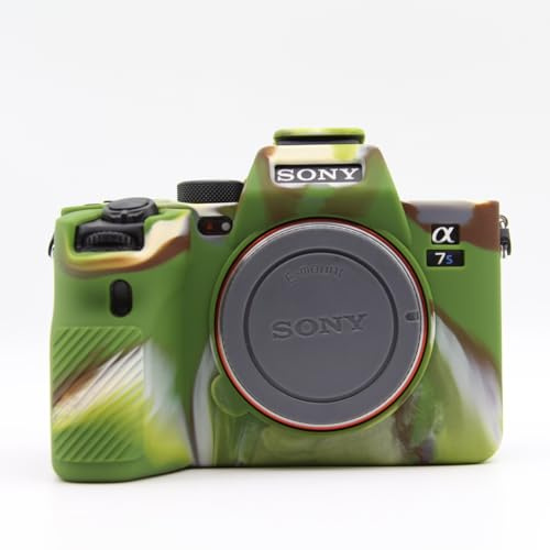 Digital Camera Case for Sony A7III/A7S3/A7RIII/A7SIII Soft Silicone Rubber Protective Camera Body Case Skin Camera Protector Cover (Brown) (Camo)