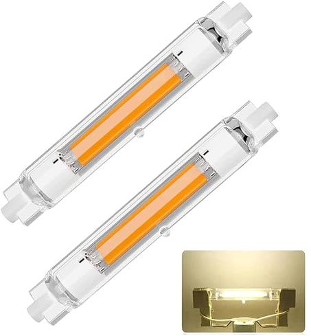 Dvnoua R7S LED 118mm Dimmbar, 30W Stab-LED R7S Lampe Ersatz 300W Halogen Leuchtmittel, Naturweiß 4000K 3000lm, Kein Flackern 360°Abstrahlwinkel, Beleuchtung für Zuhause, 2 Stück