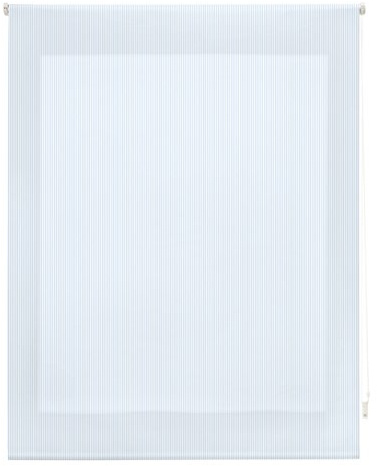 blindecor Streifen Rollo, Stoff, Hellblau, 120 x 250 cm