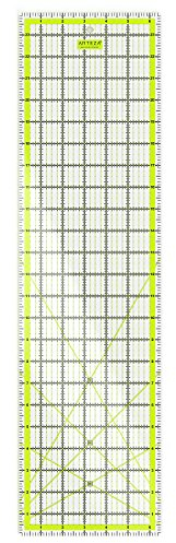 Arteza Patchwork-Lineal, transparentes Acryl Quilt-Lineal, 6.5 x 24 Zoll, Lineale für Quiltstoff mit zweifarbigen Rasterlinien