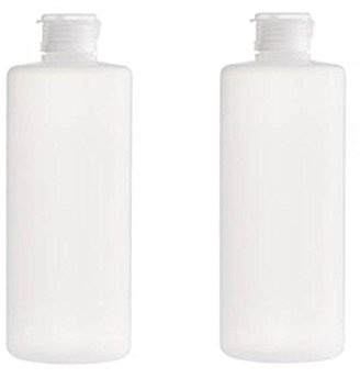 Pack of 2 100ml/200ml/400ml Transparent Empty Travel Refillable PE Plastic Soft Tubes Bottle Emulsion Packing Case Make up Cosmetics Container (400ml)