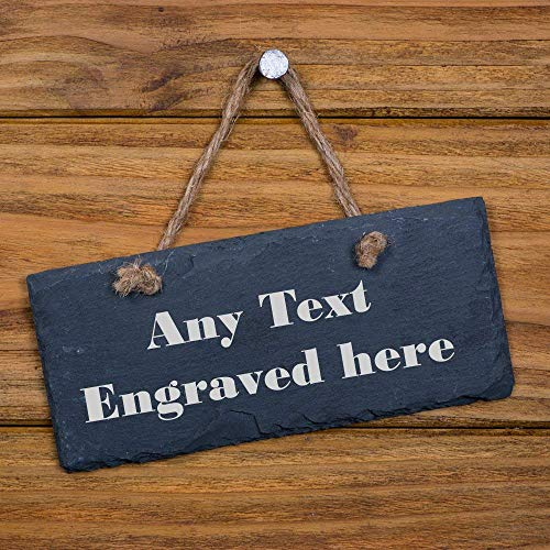 ukgiftstoreonline Personalised Engraved Slate Rectangle Sign Plaque For Outdoors Sheds House Indoors Waterproof and Wetaherproof