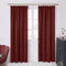 Deconovo Blickdichte Vorhänge Gardine mit Kräuselband Schlafzimmer Balkon Fensterdeko Gardinen, 240x140 cm(HöhexBreite), Rot, 2er Set