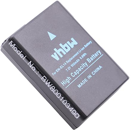 vhbw Batterie Compatible avec Nikon D3500, D5100, D5200, D5300 Appareil Photo Digital Reflex APRN (950mAh, 7,2V, Li-ION) avec Puce d'information