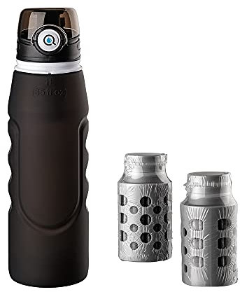 WatPass® | Outdoor- & Krisenfilter | 1,0 l | für bis zu 260 L Wasser | Filterkartusche wechselbar | blackflex & 2 Ersatzfilter | filtert Bakterien, Viren, Pestizid- & Medikamentenrückstände
