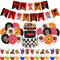BESTZY 34pcs Fünf Nächte bei Toy Bear Freddy Happy Birthday Supplies,Freddy Kinderpartyzubehör Latexballon Happy Birthday Banner,Tortenaufsatz, Cupcake-Topper,Luftballons für Party-Dekorationen