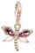 Thomas Sabo Damen Charm-Anhänger Rosegold Libelle Charm Club 925 Sterlingsilber 1873-323-7