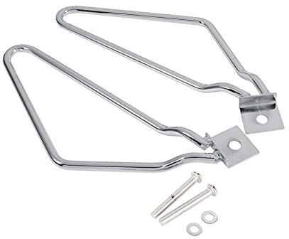 Yctze 2x Motorrad Satteltaschen Halterung Silber für XL883/1200 HD1450/1584