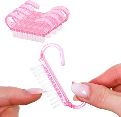 Nagelbürste Weich mit Griff für Maniküre, Pediküre als Reinigungs Bürste für Nägel aus Kunststoff 4 Stück