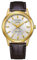 Citizen Herren Analog Japanisches Quarzwerk Uhr mit Leder Armband AW0102-13AE