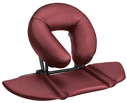 EBANKU Kit de Massage sur Matelas à Usage Domestique, système de Massage sur Table pour Le Visage, Table de Massage réglable, Appui-tête, Oreiller pour Le Visage pour Le Massage Familial (Rouge)