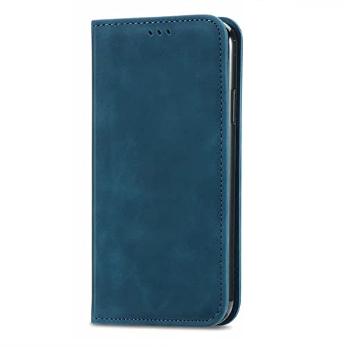 RanTuo Handyhülle für Wiko Y81 Hülle, mit Kartenfach, Standfunktion, Leder Tasche Flip Case Schutzhülle für Wiko Y81.(Blau)