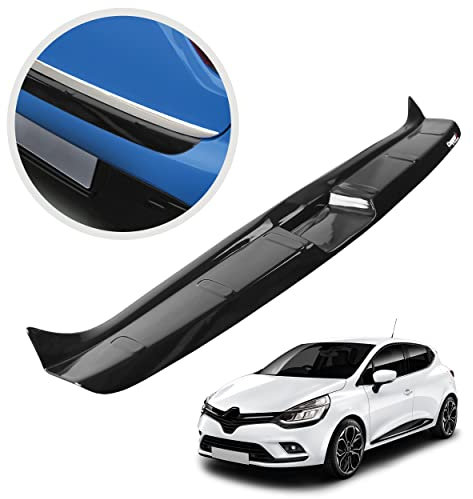CHROMEMASTER| Protection de Pare-Chocs arrière | Compatible avec Renault Clio 5 HB 5 Portes 2019- | Plastique ABS, Noir lustré | Protection de seuil de Coffre pour protéger Votre des Rayures
