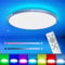 YIKANWEN Led Deckenlampe, 24W 3200LM Led Flach Deckenleuchte Dimmbar RGB Hintergrundbeleuchtung mit Fernbedienung