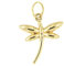 Lucchetta - Libelle Anhänger aus 14K Gelbgold | Symbol der Freiheit und Veränderung, Goldanhänger Damen Mädchen 585 Echtgold für Kette (bis zu 4 mm) - hergestellt in Italien