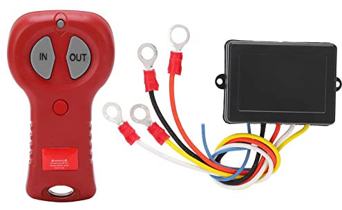 BOROCO Kit de télécommande de treuil sans fil 12V avec voyant lumineux 9?30V 434MHZ étanche universel pour camion ATV SUV