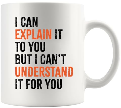 I Can Explain It To You But I Can't Understand It For You Sarcastic Gifts For Engineer Coworker Boss Teacher Student Coach Employee Ceramic Mug 11 oz White