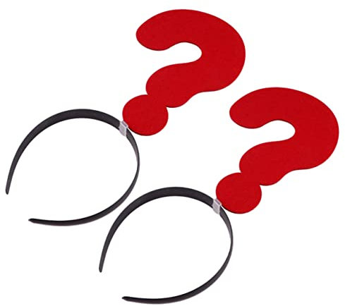 Parliky 2st Fragezeichen-stirnband Make-up-stirnband Ostern Krone Partykopf Bopper Weihnachtsfeier Stirnband Party Selfie Stirnband Festival Party Haarbügel Stoff Mode W-lan Lieferungen