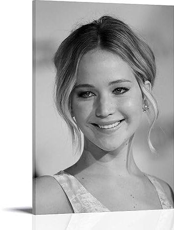 Jennifer Lawrence Retro-Poster, Schauspielerin, Superstar-Geschenke, Leinwandbild, Wandkunst, dekorativer Bilddruck, modernes Dekor, 60 x 90 cm