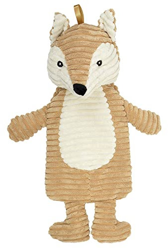 A2Z Hot Water Bottle 750ML 3D Animal Fox Low Pile Plush Fleece Cover Rubber Hot Water Bag for Pain Relief Cosy Nights and Relaxation