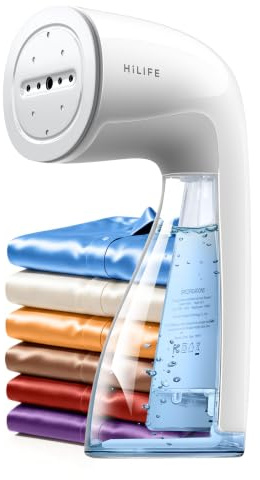 HiLIFE Upgraded Steamer for Clothes, Handheld & Portable, 1100W Powerful Steam, 300ml Big Capacity & No Leak Design, 30S Fast Heat-up, Quick Wrinkle Remover, Compact Size for Travel, ONLY 120V