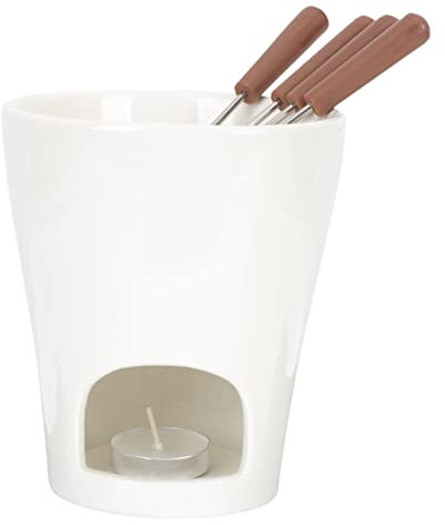 TOPBATHY Fondue-topf-set Keramikschüssel Käsefondue-set Butterfondue Schokoladenschmelztopf Mini-fondue-brunnen