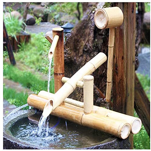 Fontaine en Bambou avec Pompe Et Cuillère Fontaine en Bambou Décor De Jardin Japonais, Pas Japonais Exterieur Jardin Fontaine Exterieure De Jardin pour Intérieure Extérieure