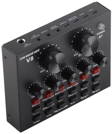 Professioneller Audio-Mixer, Live-Soundkarte, Audio-Mixer, Podcast-Audio-Interface Mit 112 Arten von Elektrischen Sound-Audio-Live-Übertragungen
