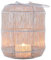 Marrakesch Boho Deko Aesthetic Windlichter Metall Draht 27 cm groß Weiss Gold | Windlicht Teelichthalter Stello als Gartendeko & Wohnzimmer Tisch Deko | Exquisite Kerzenständer für Teelichter