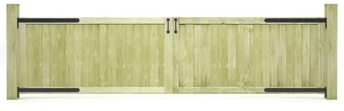 ShGaxin Puertas de Valla Madera de pino impregnada 300x75 cm 2 uds, Vallas para Jardin, Puerta Entrada Exterior, Puerta De Jardin, Verja Jardin Exterior - 45338