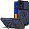 YSONCHAN Funda para ZTE Blade A31, Carcasa Protectora con Lente Cover, Funda Anticaída con Anillo Magnético y Soporte, Carcasa Bumper. Azul