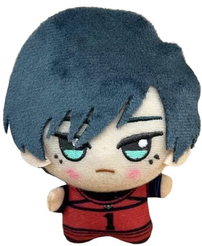 Zhongkaihua BLUE LOCK Rin Itoshi Plush 11CM Plush Pillow Anime PP Cotton Cushion Soft Stuffed Furry Car Bag Home Decoration Pendant