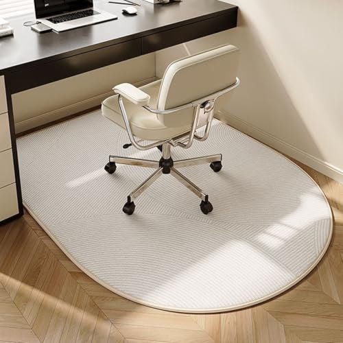 auffy Soundproof Office Rug for Carpet, Computer Gaming Rolling Under Desk, Non-Slip, beige, 47.2x23.6