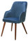Stuhlmann Stühle - Stuhl Monaco 768 - Esszimmerstuhl, Küchenstuhl, Polsterstuhl, Wohnzimmerstuhl mit Holzbeinen (BLAU)