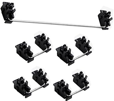UKCOCO Mechanische Tastatur Satellit 2u 6, 25u Abs Schwarz | Montierter Stabilisator für Enter und Backspace Taste, Leicht zu Installieren, Satz mit 4x2u und 1x6, 25u