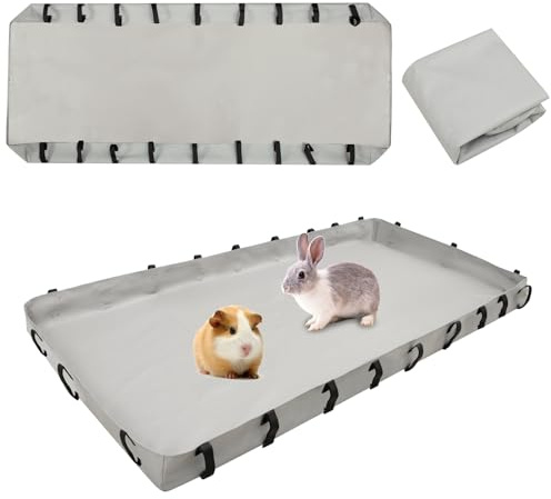 CYMNER Meerschweinchen Käfig Einlage 142x68 cm, Wasserdichtes Käfig Unterlage für Meerschweinchen Gehege Innen, Pflegeleichte Bodenmatte für Meerschweinchen Käfig (Ohne Käfig)