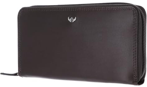 Golden Head Leder Geldbörse Polo RFID Protect RV-Damenbörse 2804 Dunkelbraun