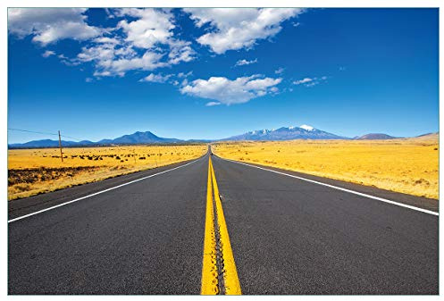 Wallario Küchenrückwand selbstklebend 90 x 60 cm, Motiv: Route 89 in Arizona - Am Ende der Horizont | Spritzschutz abwischbar & pflegeleicht