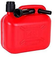 Bricotech 42155 Réservoir à Essence avec Double Tuyau Flexible et jauge Visible 5 l