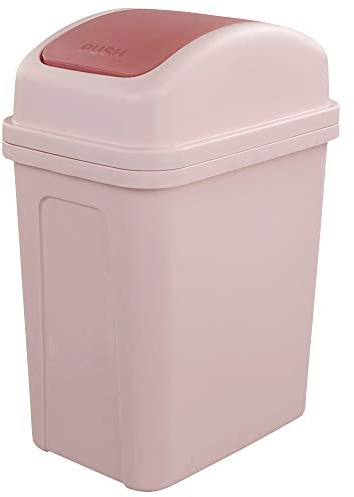 Hokky Bagno Piccolo Pattumiera con Coperchio Basculante, 7 Litro (Rosa)
