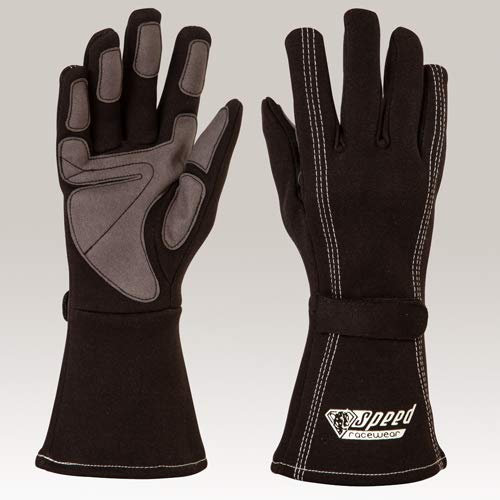 Speed Kartsport Handschuhe Auckland - Motorsport Handschuhe (schwarz, 10)