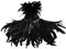 keland Gothic Feder Umhang Capelet Schultertuch Schulterumhang mit Choker Kragen Halloween Cosplay Kostüm (Schwarz 1)