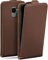moex Flip Case für Samsung Galaxy S9 Hülle klappbar mit 360 Grad Schutz, Handyhülle mit Displayschutz, PU Leder Handytasche Lederhülle, Flip Case Cover Klapphülle, Dunkelbraun