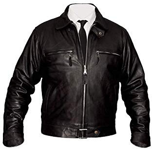 German Luftwaffe Aviator BF 109 Pilot Leather Jacket (L) Black